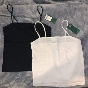 Black and white tank tops